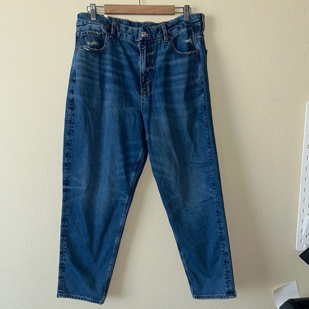 American Eagle Curvy Mom Jeans Blue Denim size 18 Plus